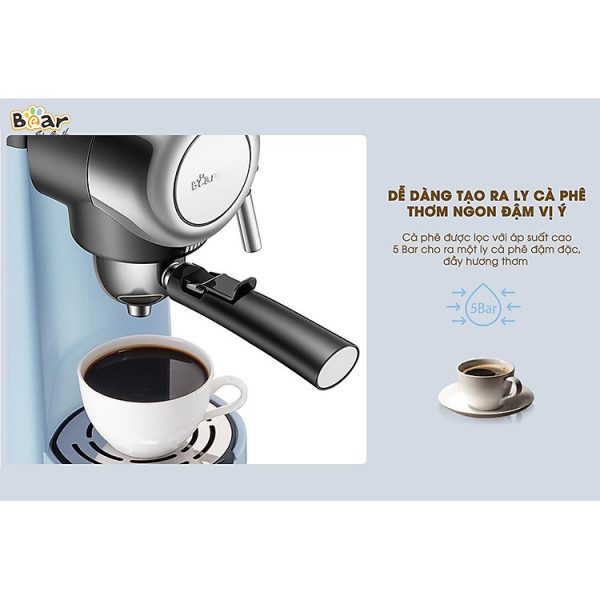 Mua Máy Pha Cà Phê Bear KFJ-A02N1 Pha Nespresso, Americano, Cappuccino Tạo Bọt Sữa Dễ Dàng Có Tạo Bọt Sữa Dung Tích 240 ML Công Suất 800 W - Hàng Chính Hãng tại HOMES STORE