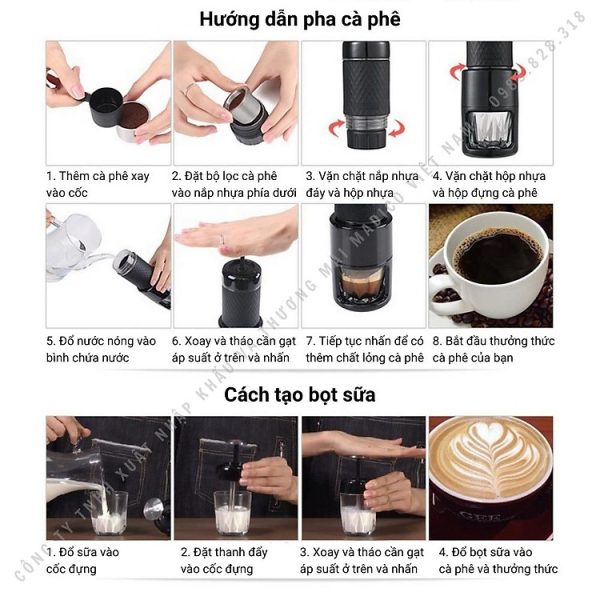 Mua Máy pha cà phê cầm tay mini STARESSO SP-200 pha chế các loại espresso, capuchino, Bản mới nhất 2022 - Hàng nhập khẩu tại cuong30042000