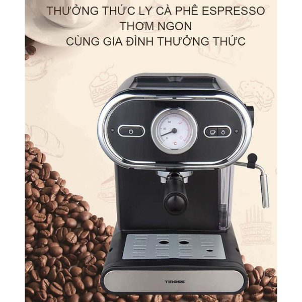 Mua Máy Pha Cà Phê Espresso Tiross TS6211 (15bar) - Hàng Chính Hãng tại Tiki Trading