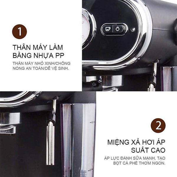 Mua Máy Pha Cà Phê Espresso Tiross TS6211 (15bar) - Hàng Chính Hãng tại Tiki Trading