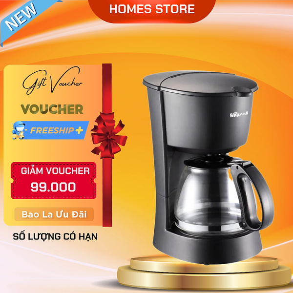 Mua Máy Pha Cà Phê Mini Gia Đình Bear KFJ-403 Dung Tích 600 ML Công Suất 550 W - Hàng Chính Hãng - KFJ-403 tại HOMES STORE