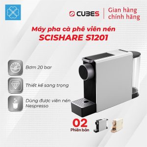 Mua Máy pha cà phê viên nén Xiaomi SCISHARE S1201 thích hợp với máy Nespresso - Hàng nhập khẩu - Grey tại Cubes Asia