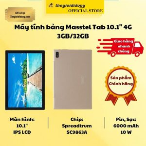 Mua Máy tính bảng Masstel Tab 10.1" 4G 3GB/32GB - Hàng Chính Hãng - Vàng tại Thế Giới Di Động Official