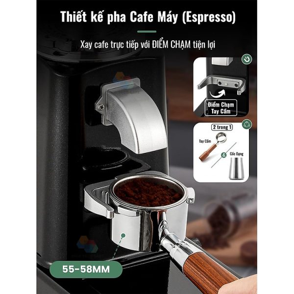 Mua Máy Xay Cà Phê G9 Xay Hạt Cafe Pha Espresso, 19 Cấp Độ Xay Thô Đến Mịn, Lưỡi Phẳng Cho Gia Đình và Quán Cà Phê, Nhà Hàng, Hàng Chính Hãng tại ĐIỆN MÁY HTG