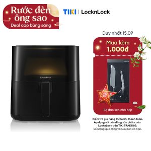 Mua Nồi Chiên Không Dầu Locknlock Visible Air Fryer CUBE EJF996BLK (5.5 Lít) - Hàng Chính Hãng tại Tiki Trading