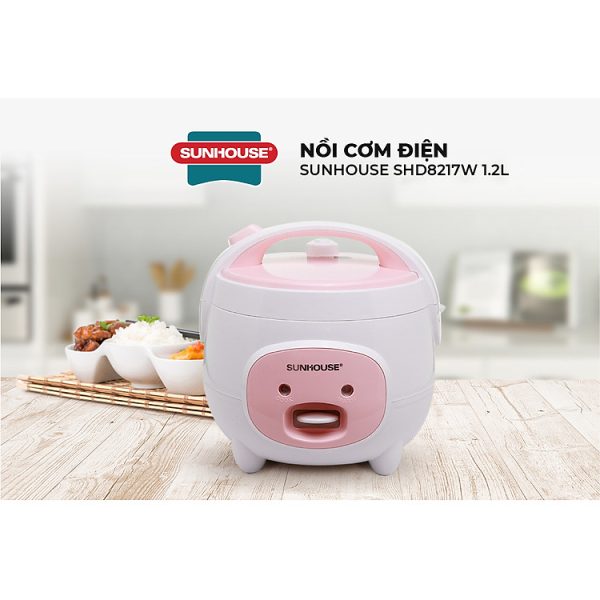 Mua Nồi Cơm Điện Nắp Gài Sunhouse SHD8217W (1.2L) - Hàng chính hãng tại Tiki Trading