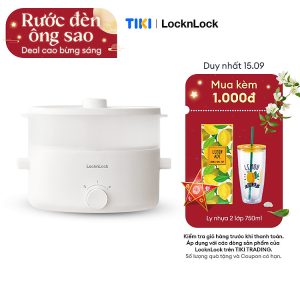 Mua Nồi điện đa năng Locknlock Electric Multipot EJP134IVY - Tay cầm cách nhiệt - Nắp trong suốt - Chống dính - Đường kính 27cm - Dung tích 5L - 220V, 50Hz, 1350W - Hàng chính...