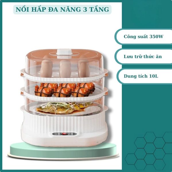 Mua Nồi Hấp Điện 3 Tầng Công Suất Lớn,Dung Tích 10 Lít Hàng Chất Lượng, Giúp Tiệt Kiệm Thời Gian Cho Mọi Gia Đình - Hàng Chính Hãng MINIIN tại Smarthome29