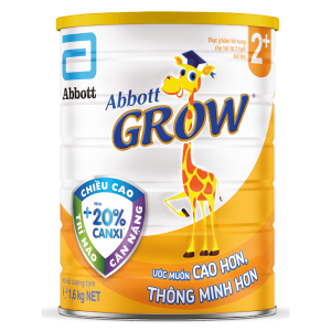 Sữa Abbott Grow 2+ 1,6kg (trên 2 tuổi) (tên cũ: Abbott Grow 4 1,7kg, giao bao bì ngẫu nhiên)